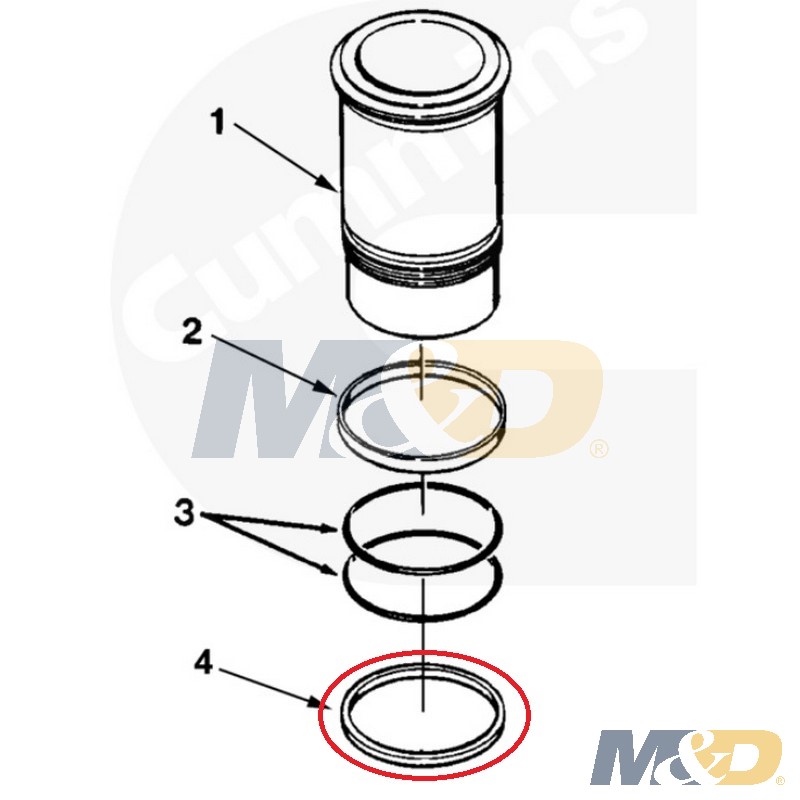 Product CYLINDER LINER SHIM .020" THICK 855 & N14 STD