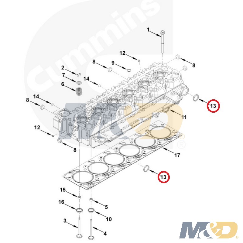 Product 2000 2013 5.9L, 6.7L Dodge Cylinder Head Expansion Plug