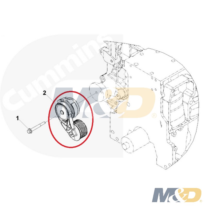 Product: BELT TENSIONER B SERIES CUMMINS REPLACES 4937433