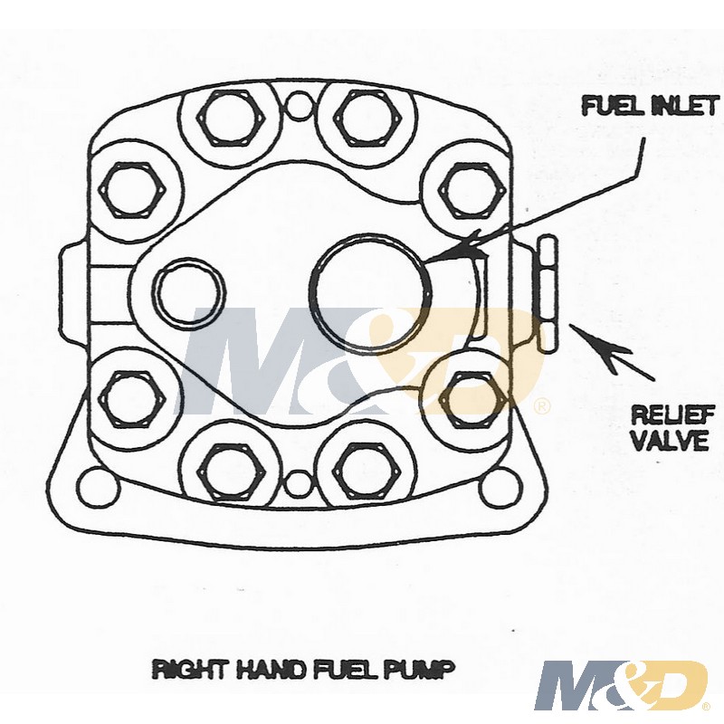 FUEL PUMP NEW RIGHT HAND 53 & 71 IN-LINE ENGINES