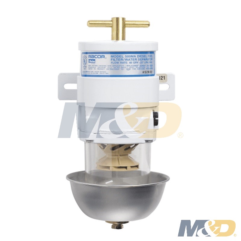 Racor 500MA10 Marine Fuel Filter Water Separator | 10 Micron | Turbine Series | 60 GPH