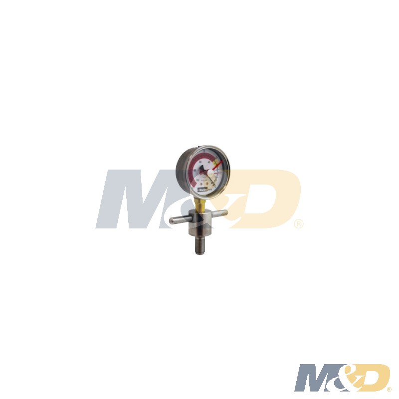 Bottom Mount Vacuum Gauge, -30 to 0 inHg